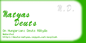matyas deuts business card